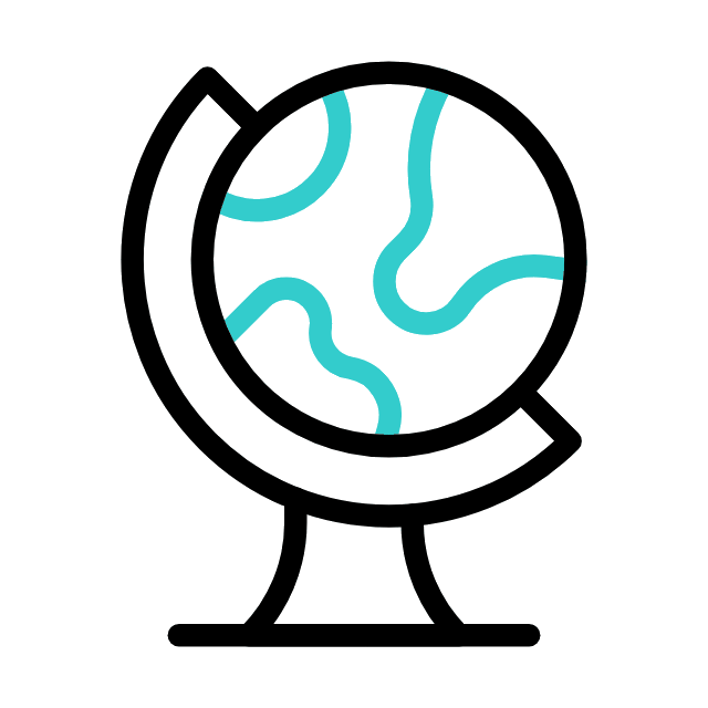 gif of a globe spin which replaces the first o in Globetrotter in the header